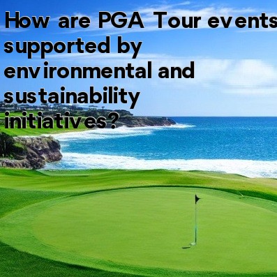 How are PGA Tour events supported by environmental and sustainability initiatives How are PGA Tour events supported by environmental and sustainability initiatives