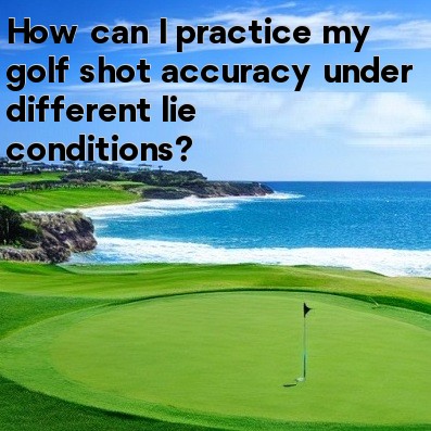 How can I practice my golf shot accuracy under different lie conditions