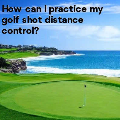 How can I practice my golf shot distance control