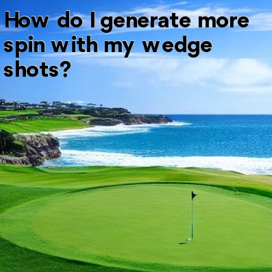 How do I generate more spin with my wedge shots