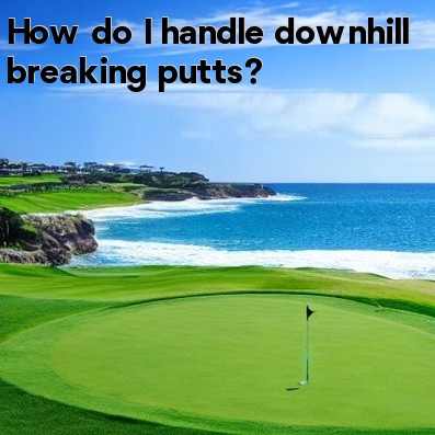 How do I handle downhill breaking putts