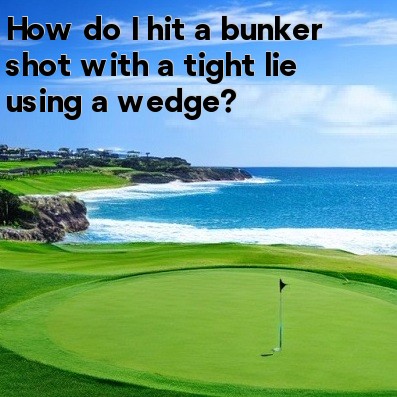 How do I hit a bunker shot with a tight lie using a wedge