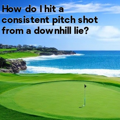 How do I hit a consistent pitch shot from a downhill lie How do I hit a consistent pitch shot from a downhill lie