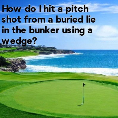 How do I hit a pitch shot from a buried lie in the bunker using a wedge How do I hit a pitch shot from a buried lie in the bunker using a wedge