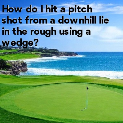 How do I hit a pitch shot from a downhill lie in the rough using a wedge How do I hit a pitch shot from a downhill lie in the rough using a wedge