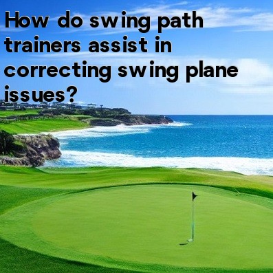 How do swing path trainers assist in correcting swing plane issues