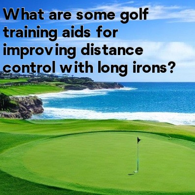 What are some golf training aids for improving distance control with long irons