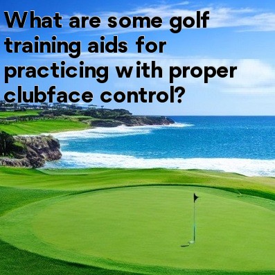 What are some golf training aids for practicing with proper clubface control