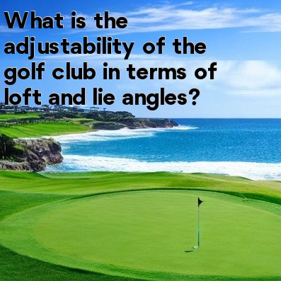 What is the adjustability of the golf club in terms of loft and lie angles?