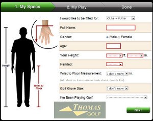 Golf Club Length Fitting Chart