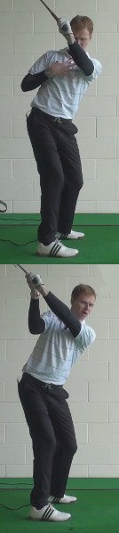 Toe Golf Shot Drill: Keep Club in Front of Body at the Top