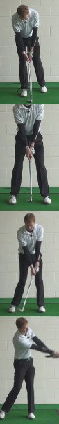 In Golf Arms Swing in Front of Chest