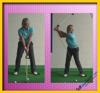 Fix Reverse Pivot Problem With This Practice Drill, Golf Tip For Women 1
