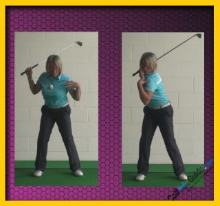 Ladies Golf Tip Step Through With Right Foot To Keep Left Side Stable 1