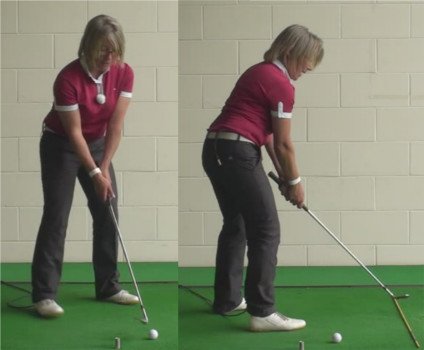 How To Create The Correct Start Position And Golf Swing For A Greenside Bunker Shot. The Best Golf Tip For Women Golfers 1