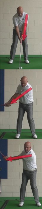 Best Way To Time Your Backswing - Left Arm And Shoulder Stay Together - Senior Golf Tip 1
