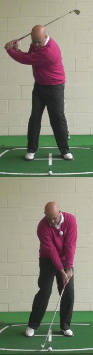 Position Club Shaft To Lean In The Target Direction For Solid Iron Shots, Senior Golf Tip