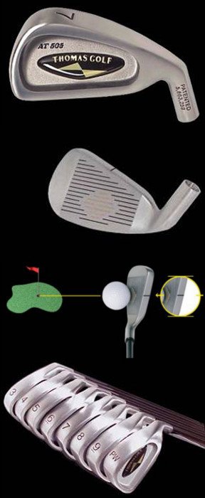 Thomas Golf AT505 Irons with Top Line Alignment Thomas Golf AT505 Irons with Top Line Alignment