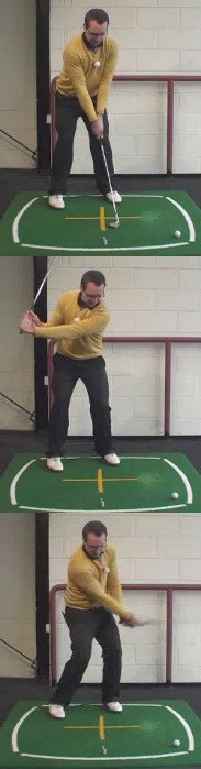 Correct Golf Answer Use a high lofted club and a shallow angle of attack