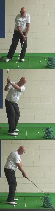 Correct Golf Answer Use the right hand to push downwards through the ball