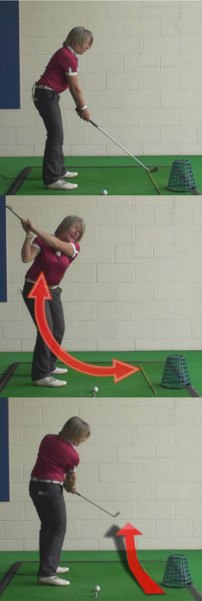 Slice Golf Shot Drills: Turn Left Hand Down on Follow-Through