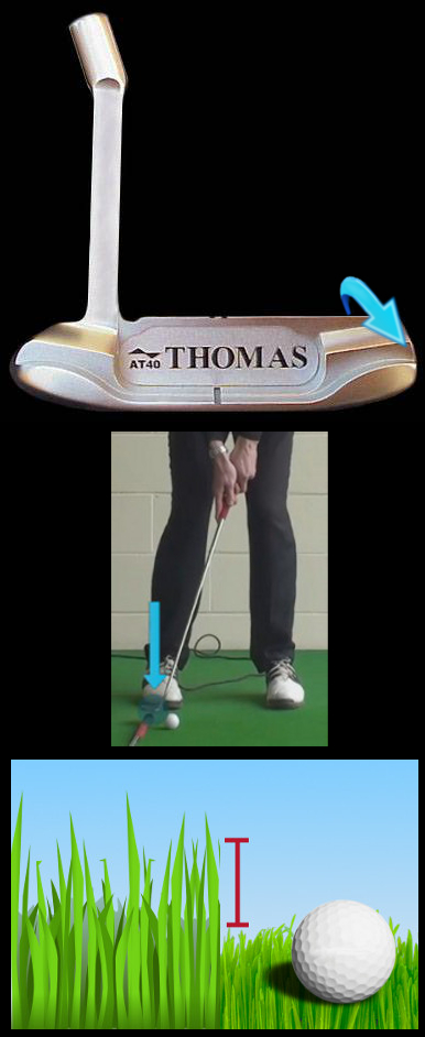 Top Option Ball Against Collar - Putt with the Toe?