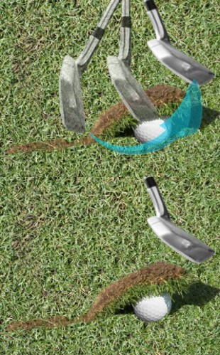 How Not To Strike Turf Before the Golf Ball